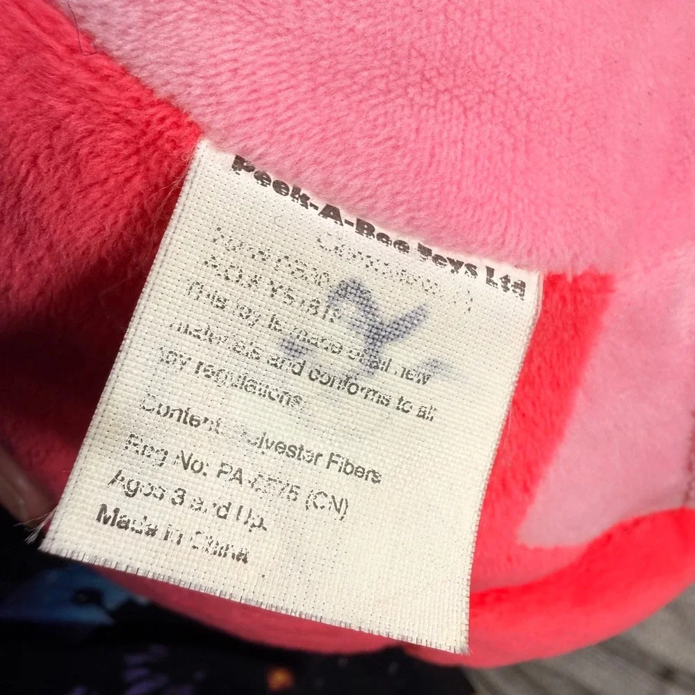 Peek-A-Bee Toys Pink Shark Pizza Plush Stuffed Animal Hungry Shark 9
